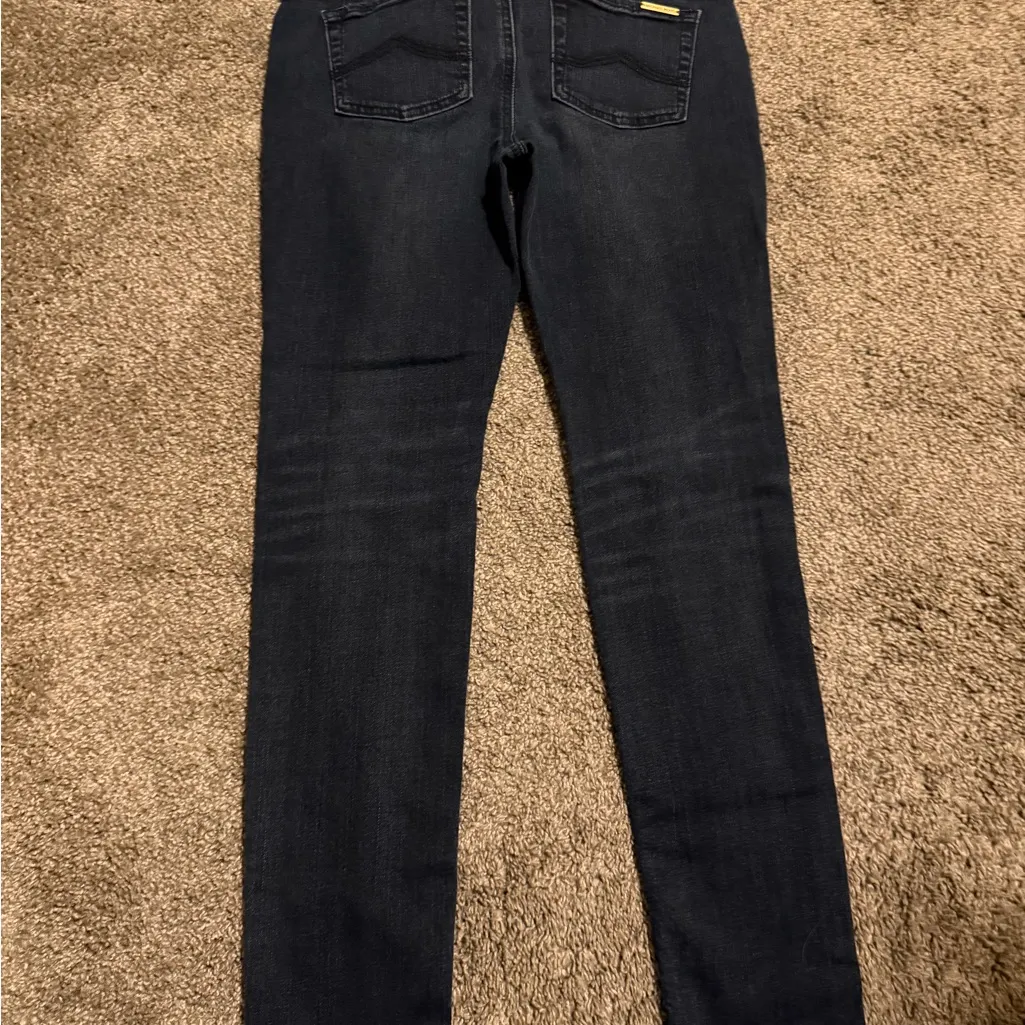 Michael Kors Women's Dark Wash Mid-Rise Skinny Jeans, Size 6 Blue Denim - Image 4