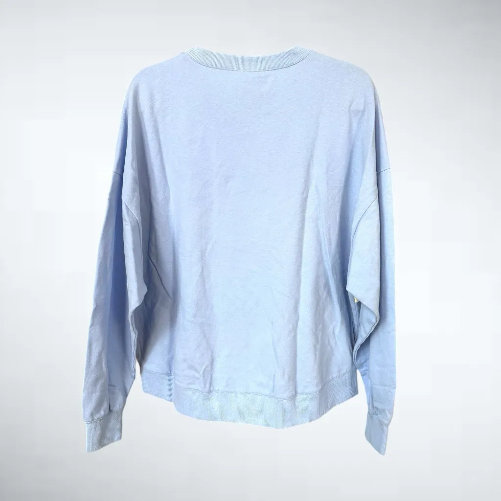 easel  Oversized Shooting Star Patch Pullover Knit Top - Image 4