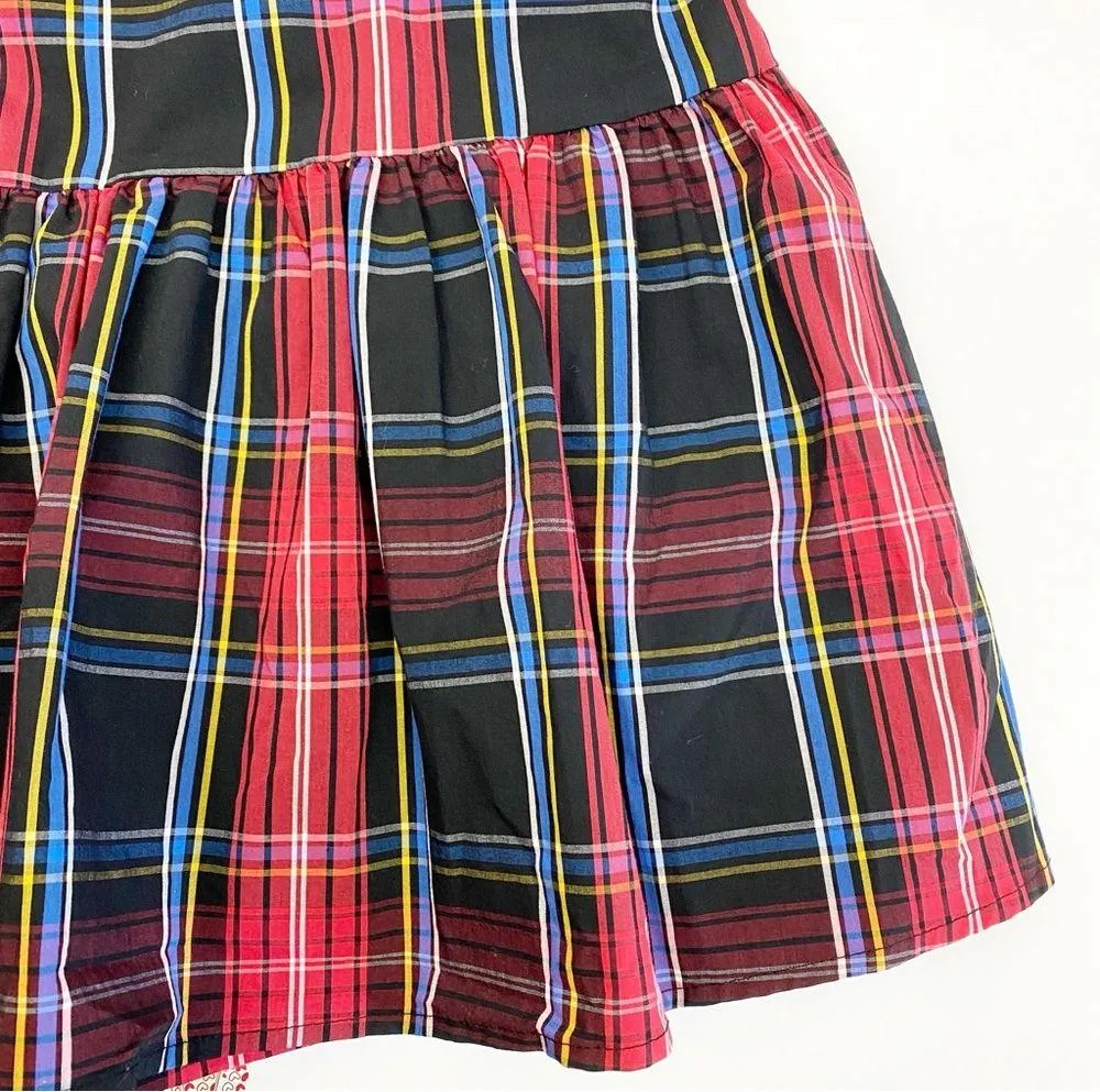 Draper James RSVP Long Sleeve Tiered Bow Back Dress Holiday Plaid Ruffle Belted - Image 13