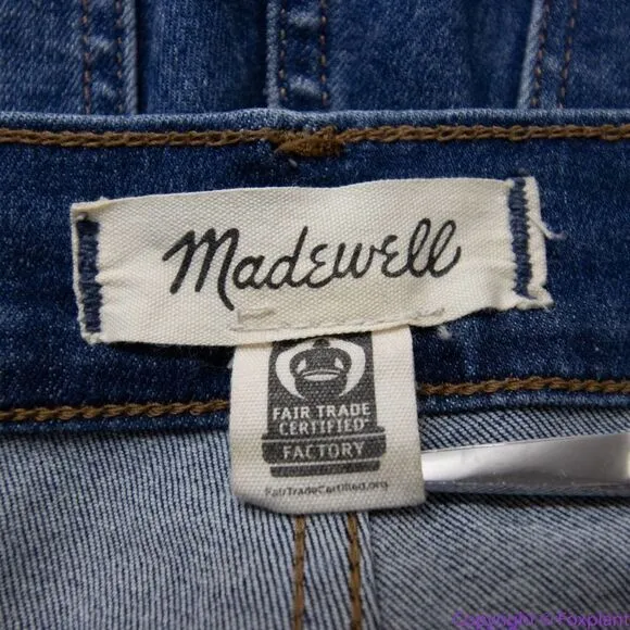 NEW Madewell High‎ Rise Button Front Skinny Jeans In Daventry wash, 28 - Image 16