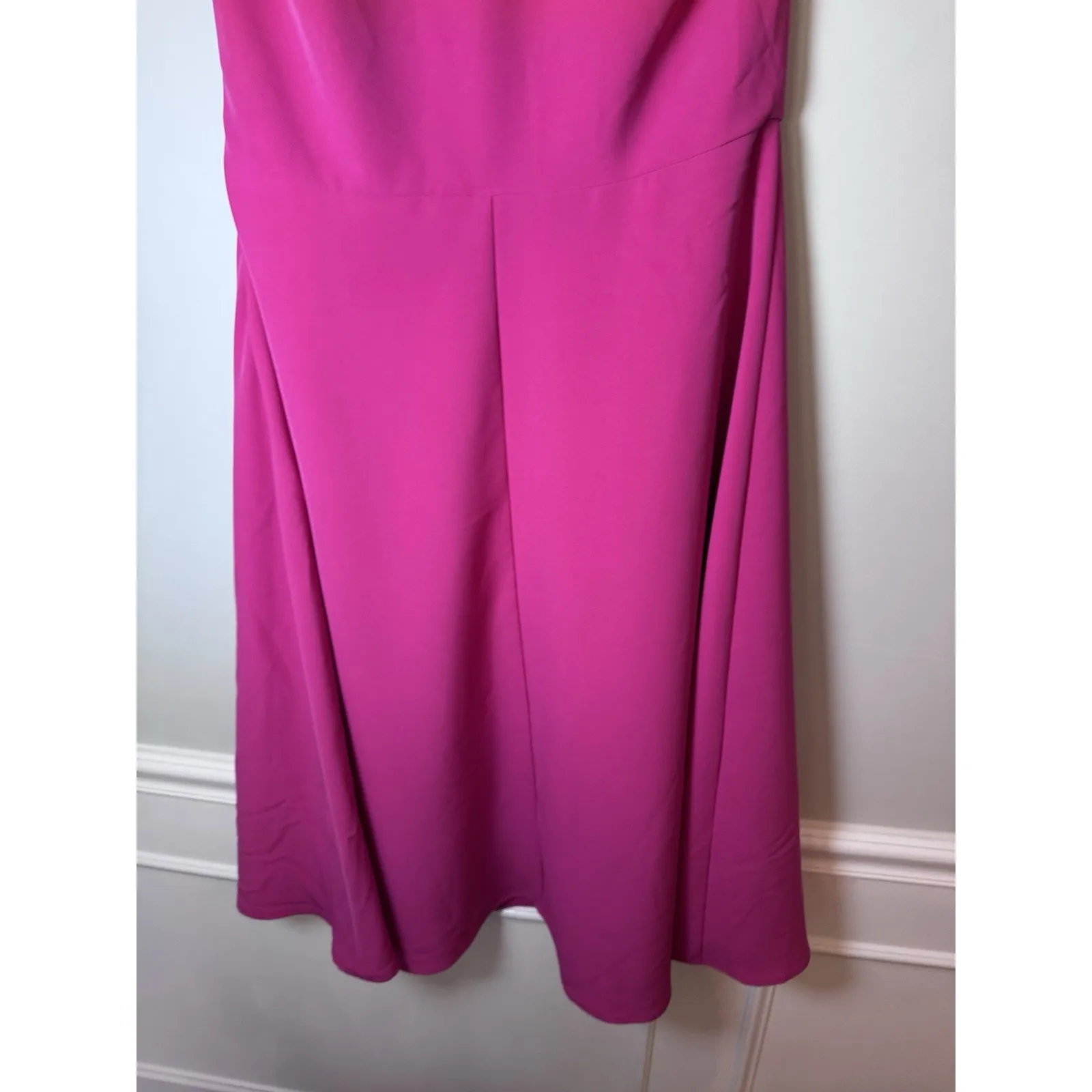 BLACK HALO Womens Hot Pink Lined Sleeveless Midi Formal Fit + Flare Sz 10 NWT - Image 12