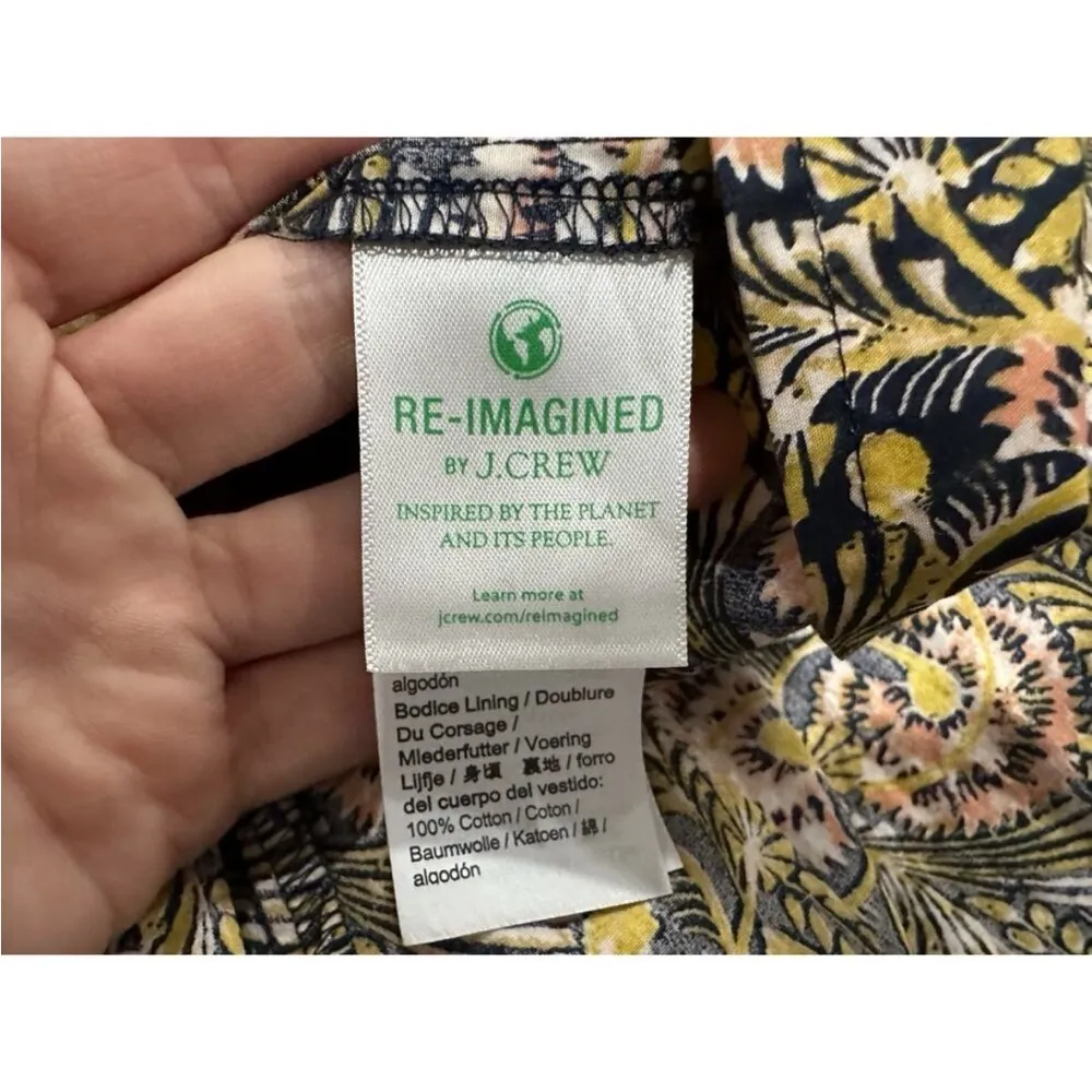 J.Crew Collection Oahu V-neck Tiered Maxi in Dandelion Swirl Tank Dress Large L - Image 6