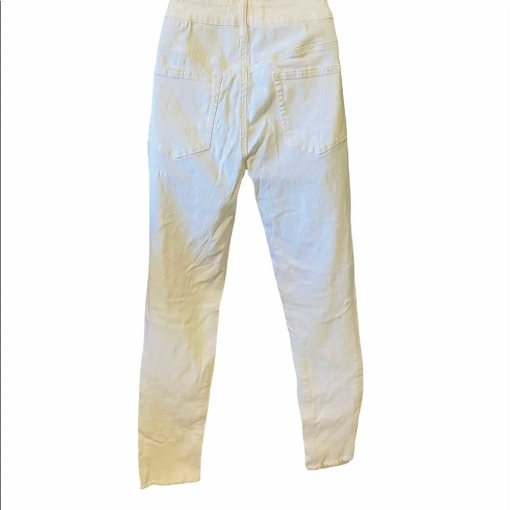 Bullhead white distressed high rise skinniest jeans Size undefined - Image 3