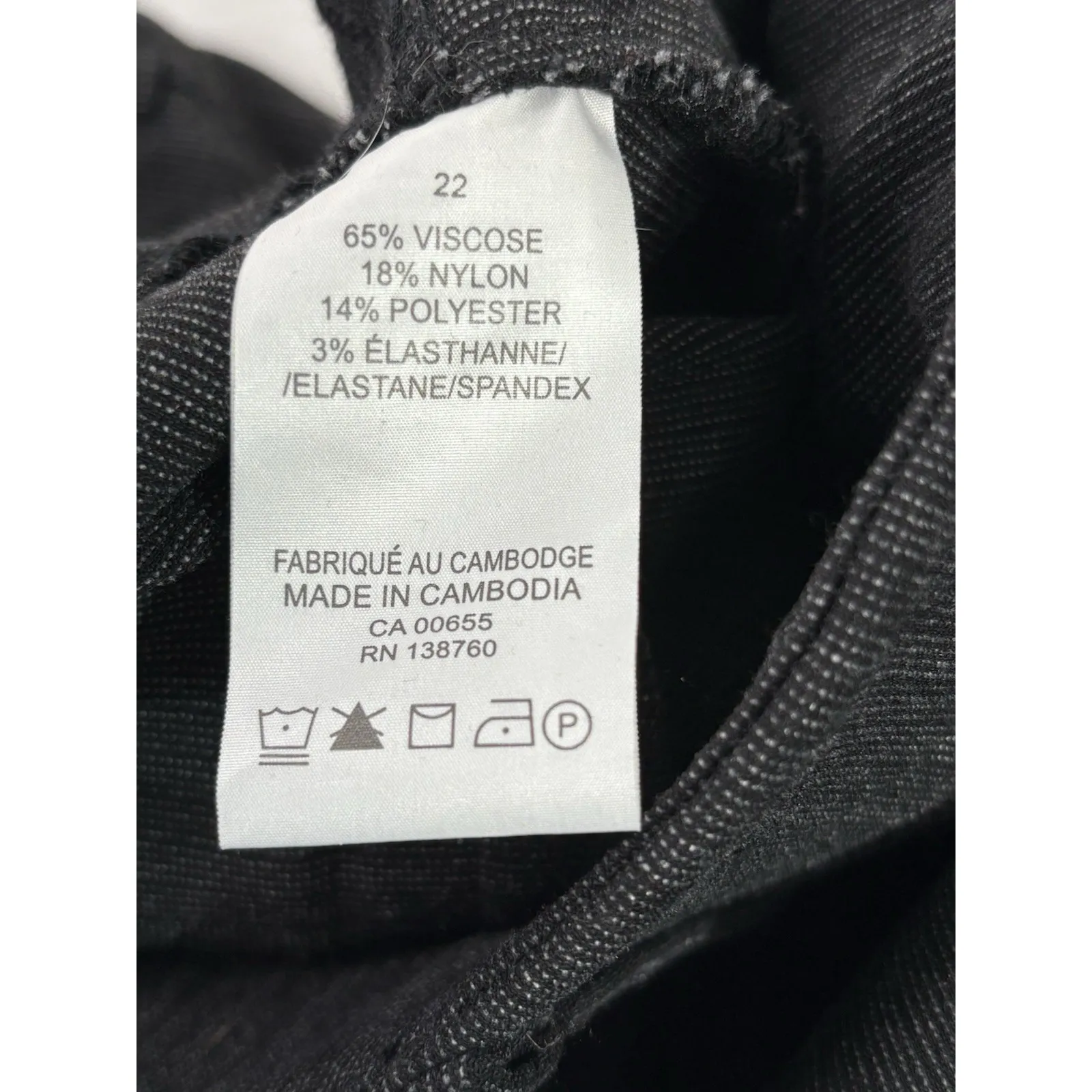 Savvy Universal Fit 22 Black Pinstripe‎ Stretch Dress Pants - Image 5