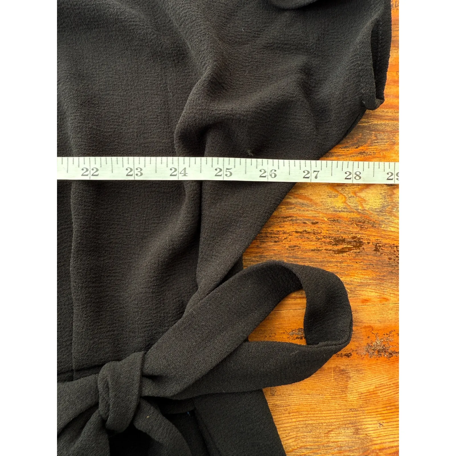 Bobeau Womens 2X Black Wrap Dress Short Sleeve Tie Waist Career Casual‎ - Image 4