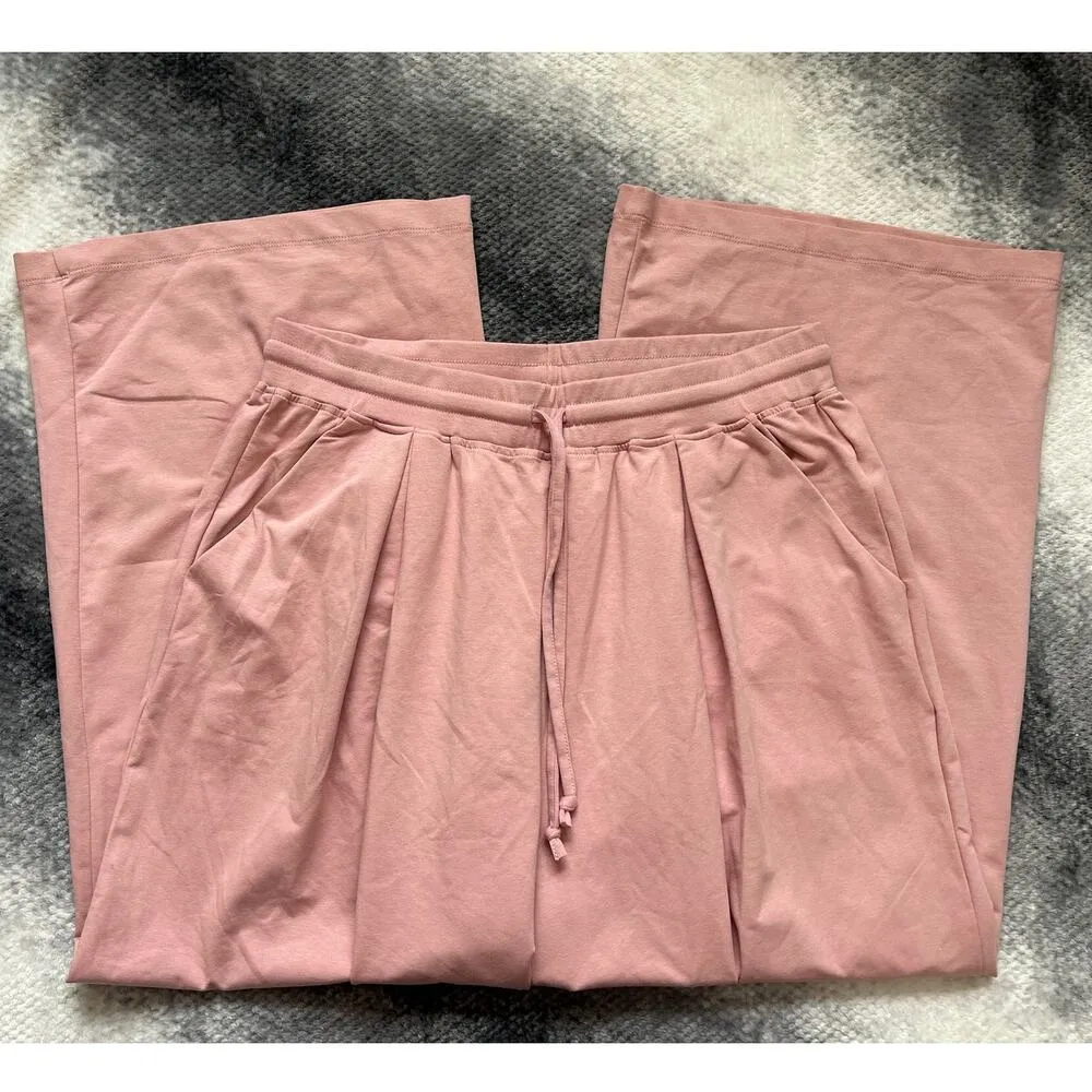 Bishop + Young Wide Leg Lounge Knit Pants Blush Pink Women Size 1X - NWT - Image 6