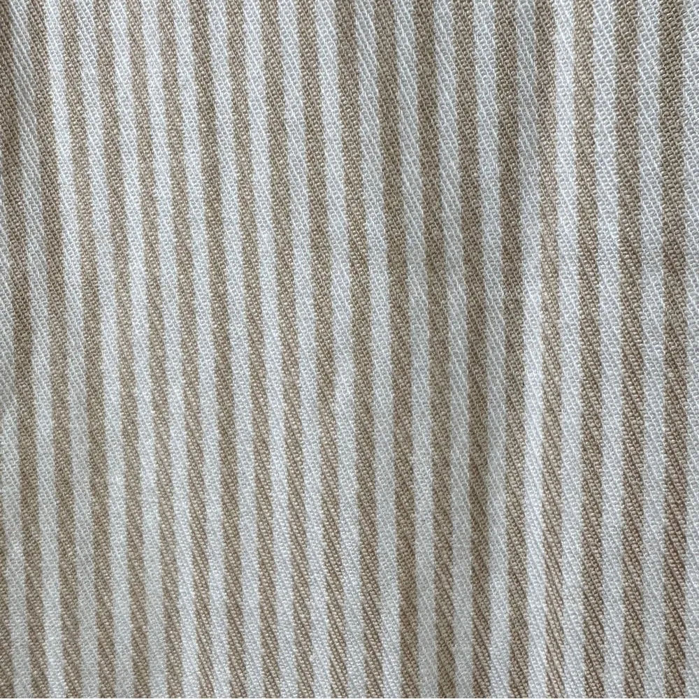 NWT Ann Taylor Toasted Oat Striped Balloon Sleeve Button Front Midi Dress Sz 16 - Image 7