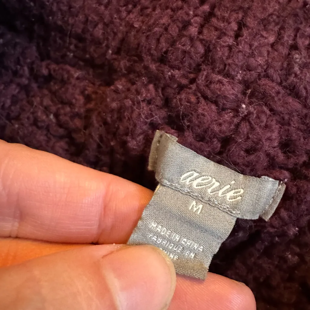 Aerie  Chunky Cable Knit Sweater- Medium - Image 2