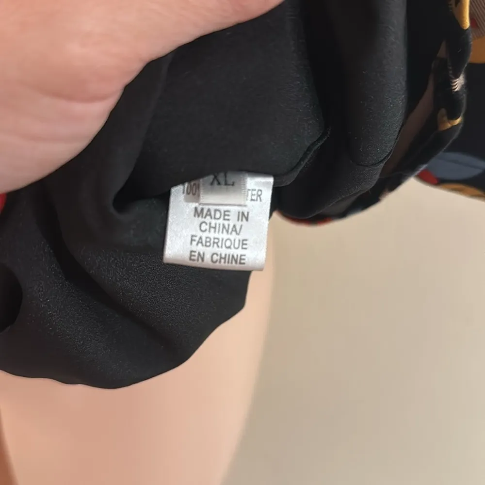 Oriental monkey leaves nice thick material woman size XL dress 3/4 sleeve Red - Image 6