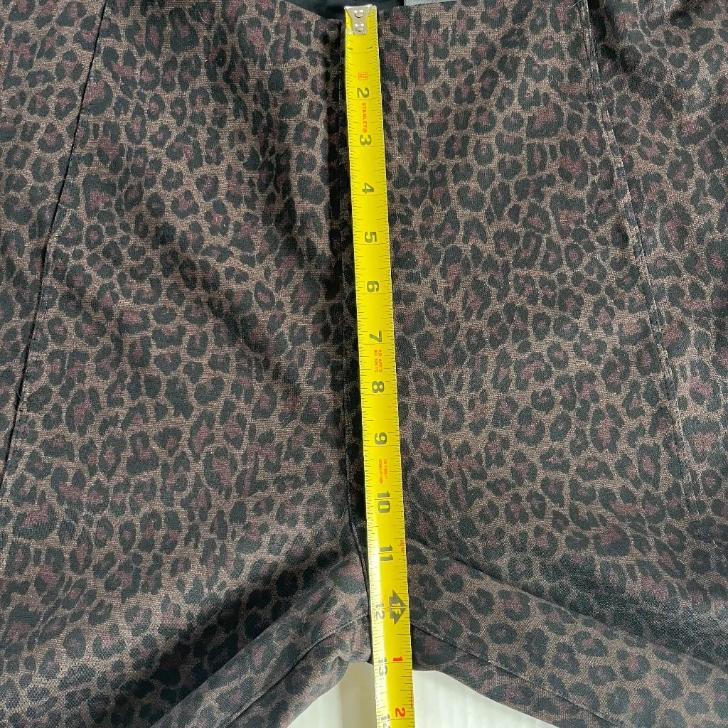 Liverpool Plus Sz 16W Leopard Print Leggings Pants Brown Pull On Stretch - Image 7