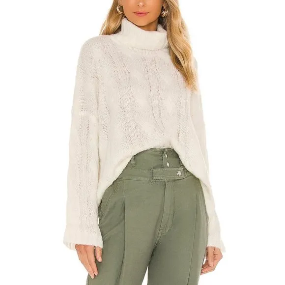 Tularosa Greta Turtleneck Sweater in Ivory - Image 3