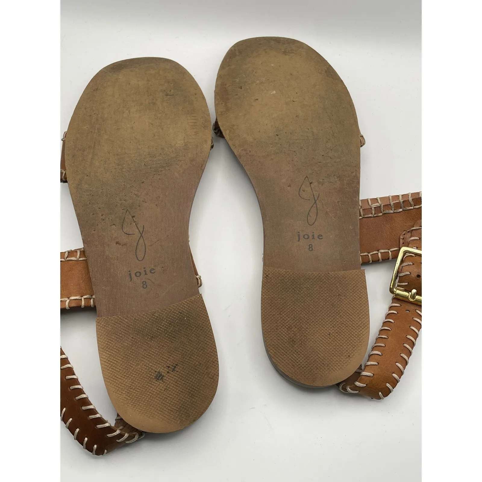 Joie Women's‎ Brown Leather Two Strap Ankle Sandals Size 8 - Image 6