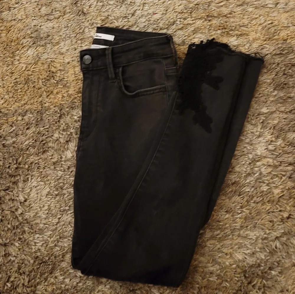 Sam Edelman Black The Stiletto High Rise Skinny Ankle Lace Hem Jeans 24 - Image 8