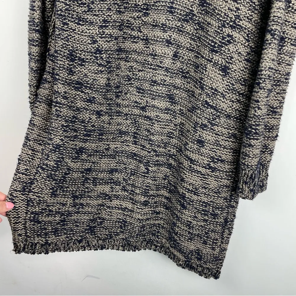 Anthropologie Akemi Kin Open Knit Cardigan Sweater Sz XS Navy Gold Metallic - Image 11