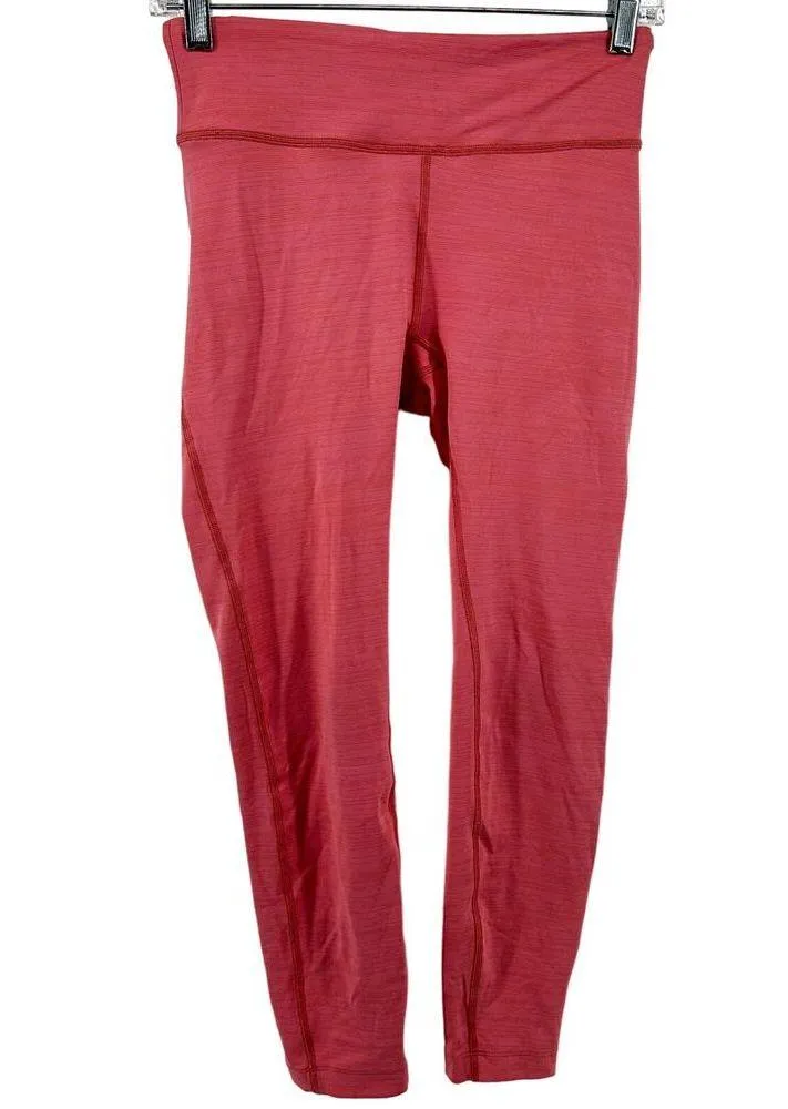 Outdoor Voices TechSweat Flex 7/8 Leggings Pull On Stretch Ankle Yoga Coral S - Image 2