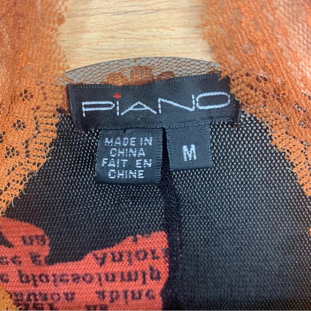 Vintage Y2K 90s Beaded Mesh Graphic Design Zip Up Sheer Jacket Shrug Size M Size M - Image 3