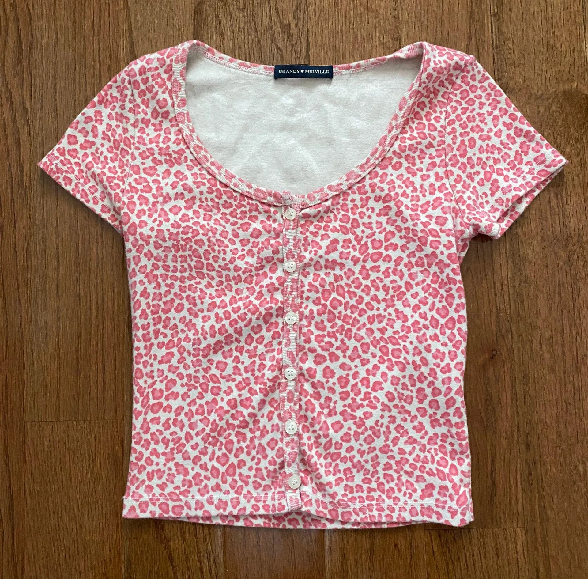 Pink Cheetah Print Zelly Crop Top - Image 5