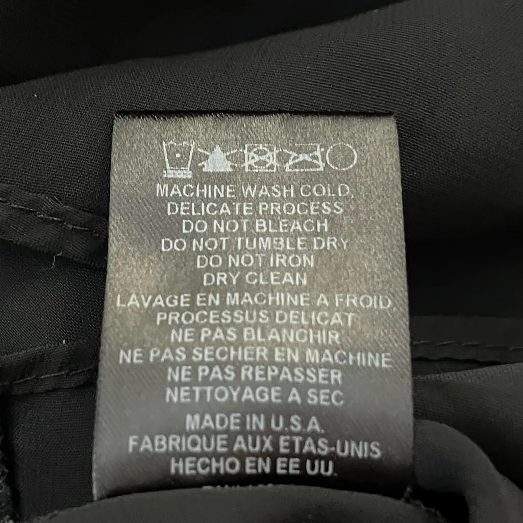 Saturday Sunday Chiffon Knit Cardigan Mixed Media Sheer Trim Black XS - Image 4