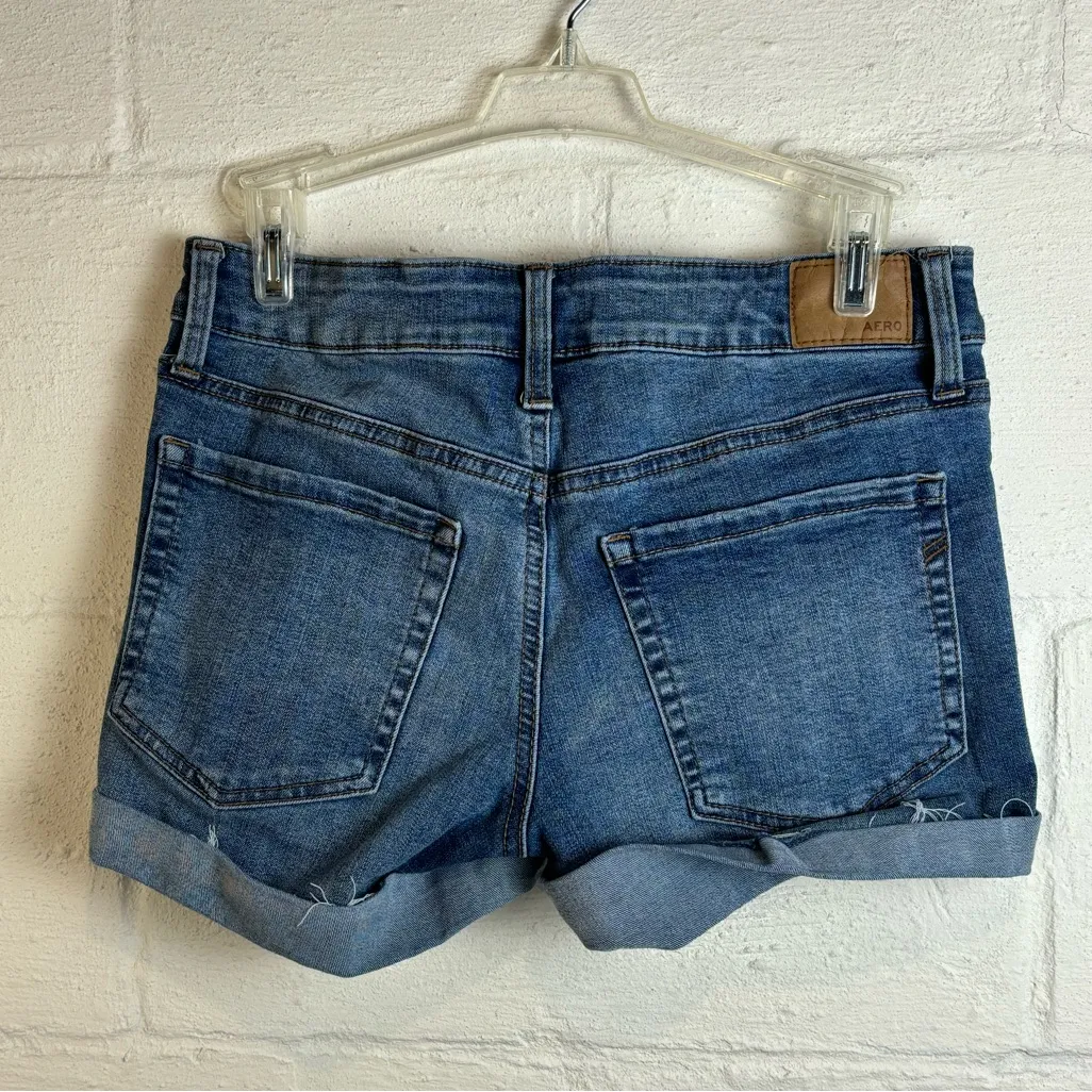 Aeropostale Woman’s Distressed Low Rise MIDI Daisy Duke Casual Short Shorts Sz 4 - Image 7