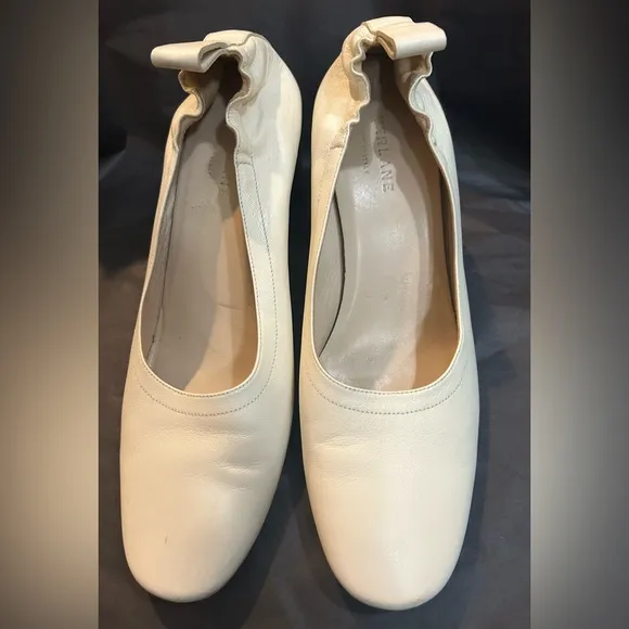 Everlane leather cream slip on shoes made in Italy size 8 - Image 2
