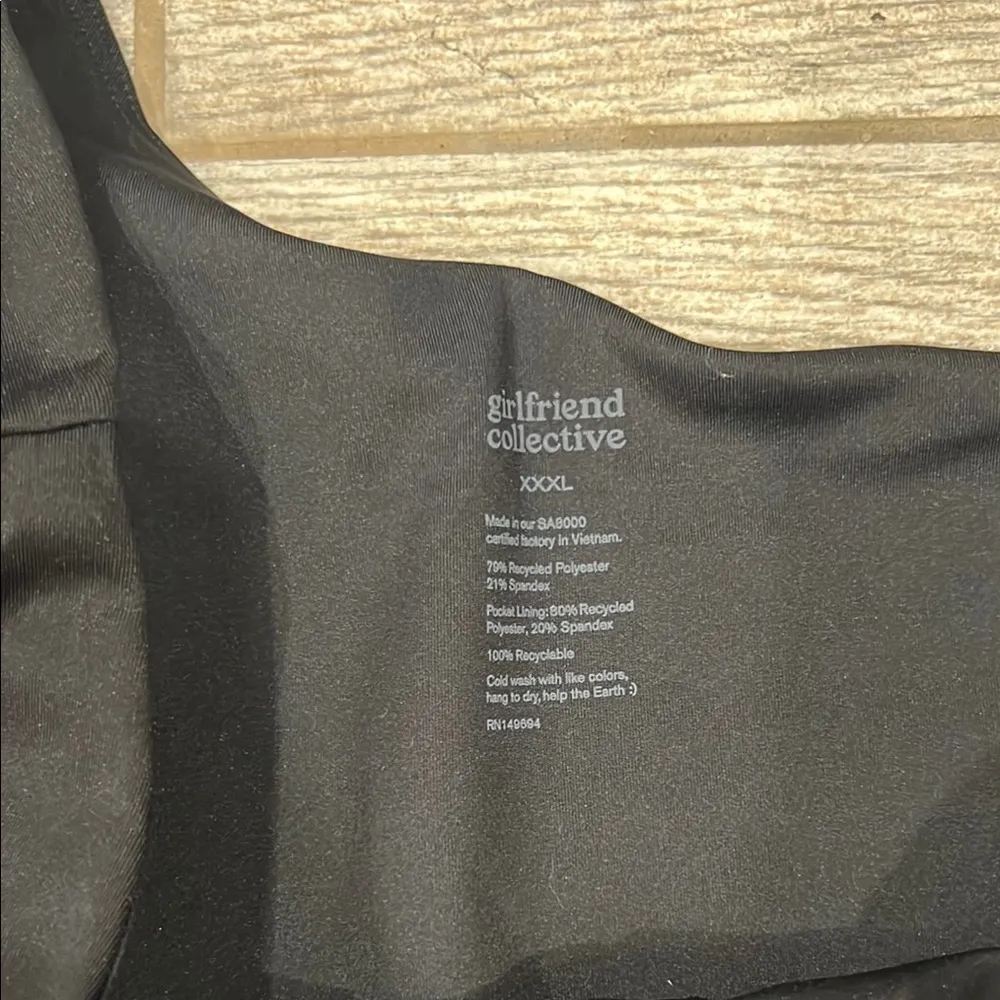 Girlfriend Collective Black One-Shoulder Dress - Image 3