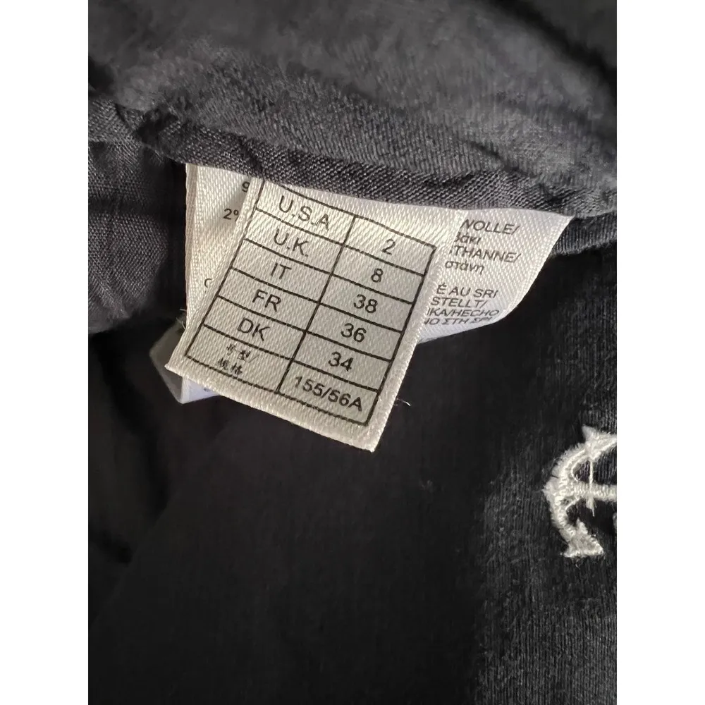 Brooks Brothers RED FLEECE Women's Navy Nautical Print Cotton Chino Pants Size 2 - Image 5