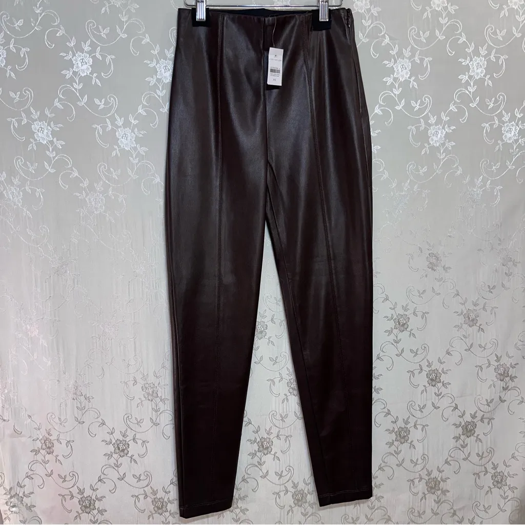 Ann Taylor Women's Brown Leather Pants NWT - Image 6
