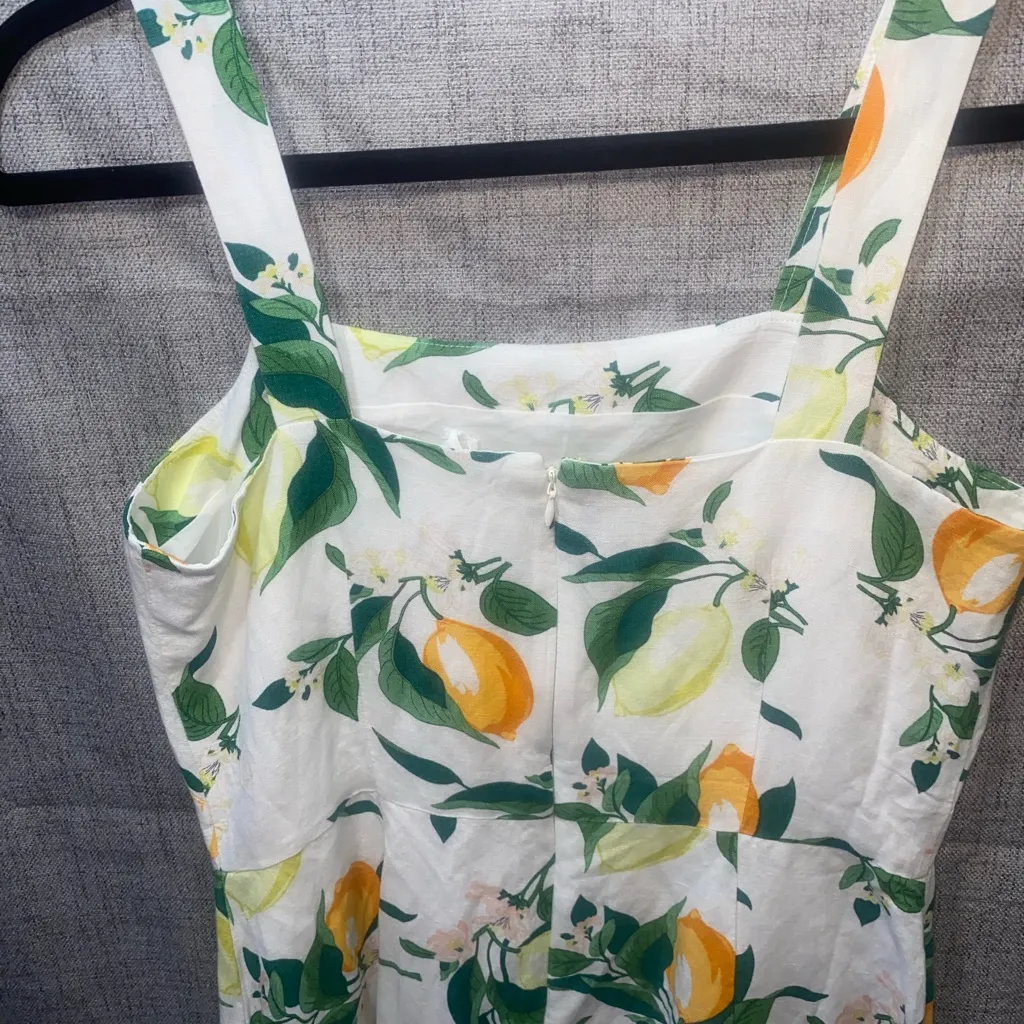 NWT- Ann Taylor Orange Green Halter Sundress, party, vacation, mini lemon dress - Image 9