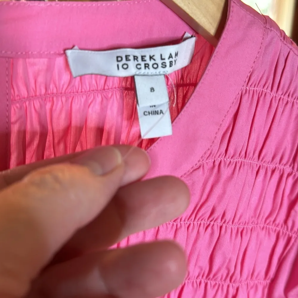 NWOT DEREK LAM 10 CROSBY Amaya Smocked Dress Size 8 - Image 6