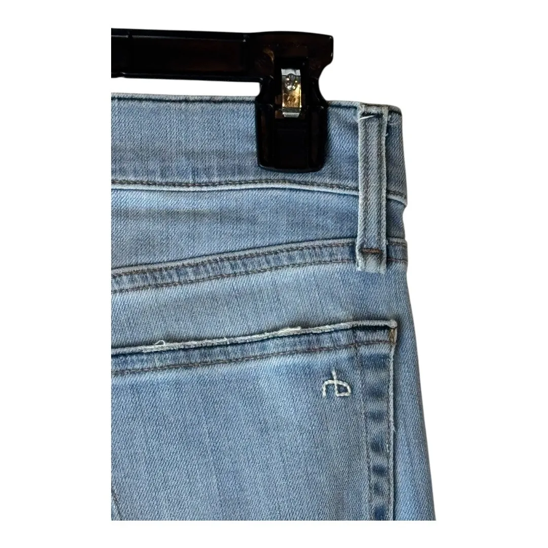 Rag & Bone Jeans Women 29 Blue Euclid Light Wash Fit 1 Extra Slim Fit Button Fly - Image 3