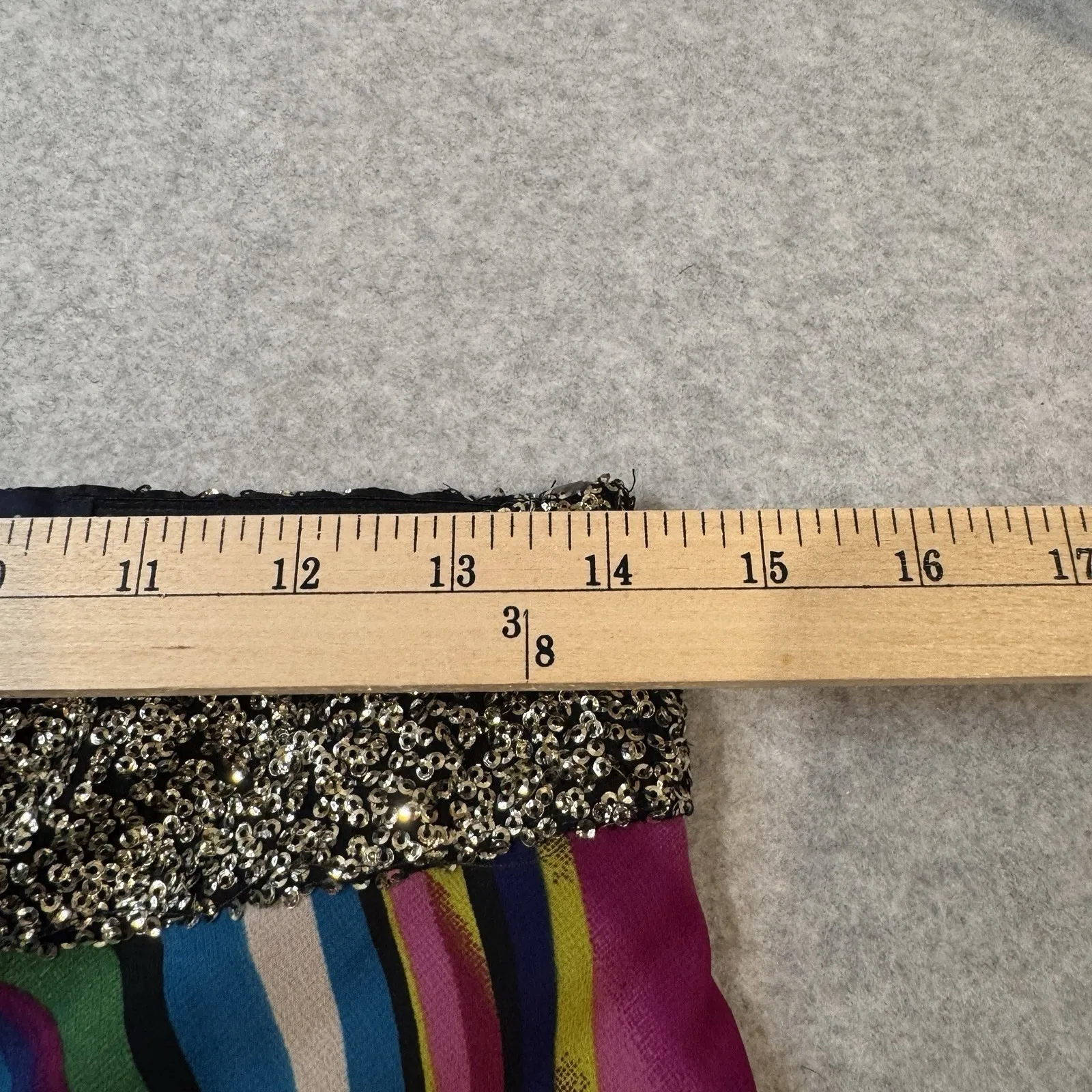 AI Authentic Icon Halter Dress Womens XS Purple Gold Sequin Flowy Boho Hippie - Image 13