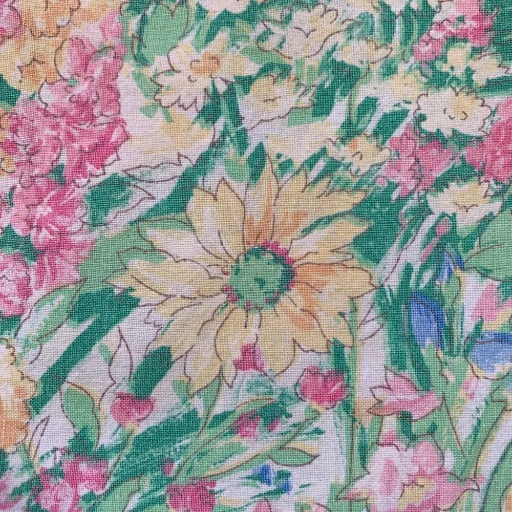 Vintage Vermont Country Store Dress Green Floral Printed Bow Tie Detail Cottage Size M - Image 10