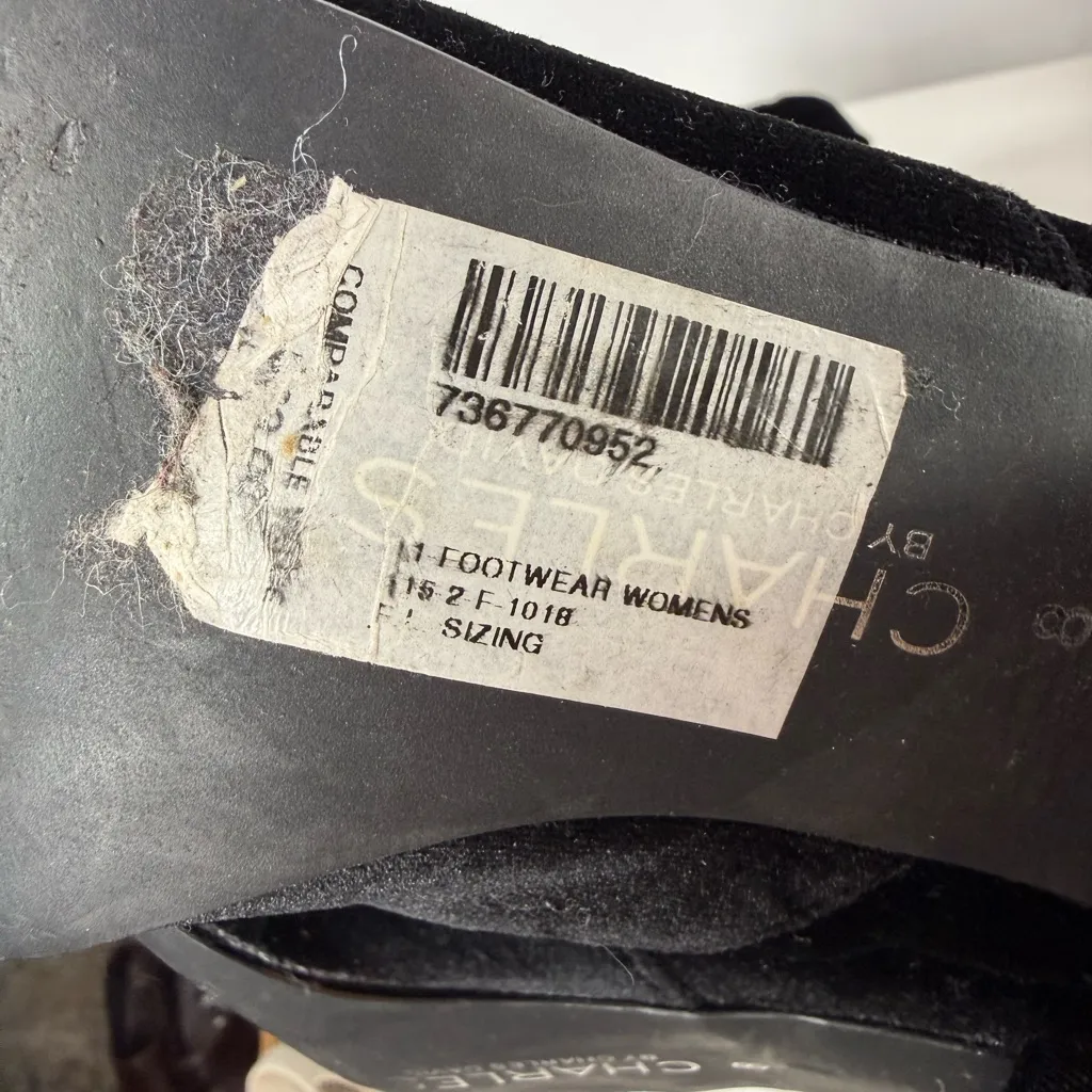 Charles By Charles David Velvet Over the Knee Heeled Boots in Black Size 8 - Image 5