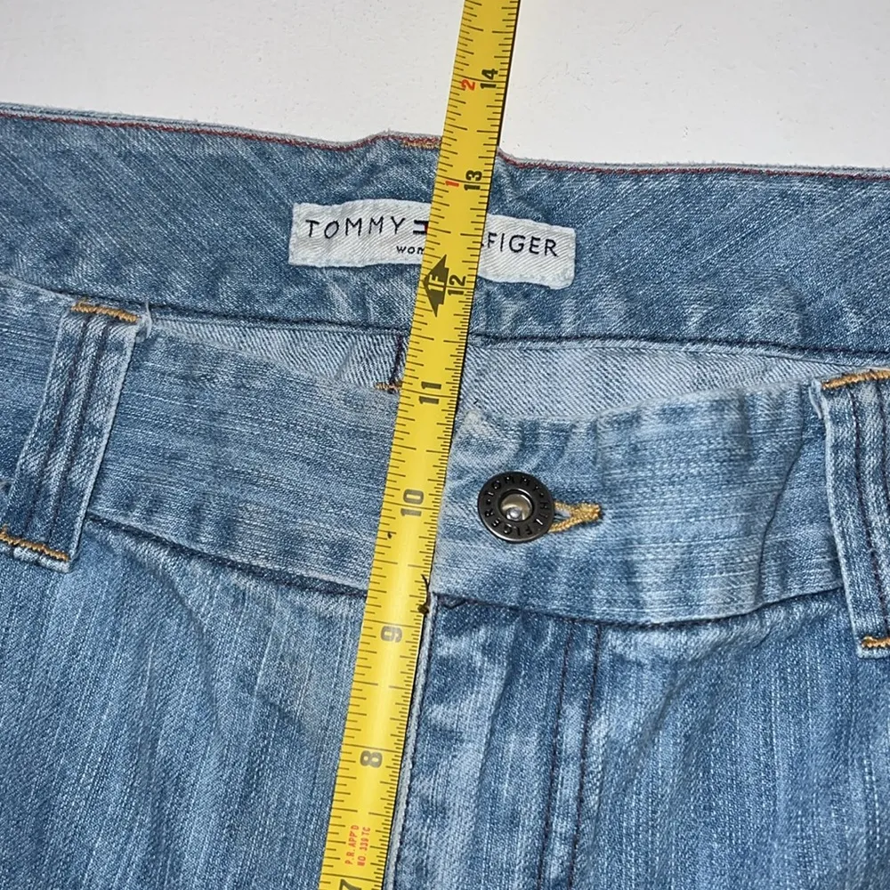 Vintage  Blue Denim Jeans Women's 18 Faded Distressed Y2K - Image 7