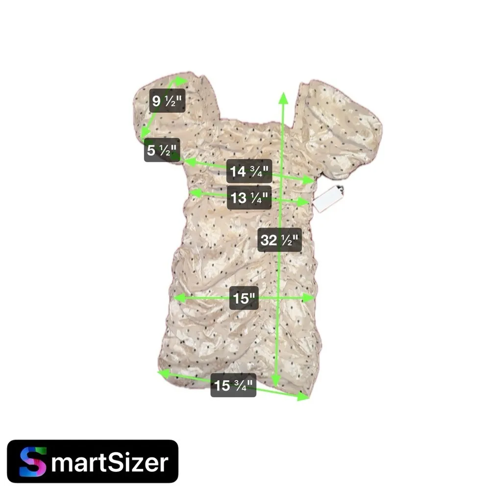 Anthropologie ASTR The Label Julianna Dress Taupe Black Floral‎ Dot Size Small - Image 4