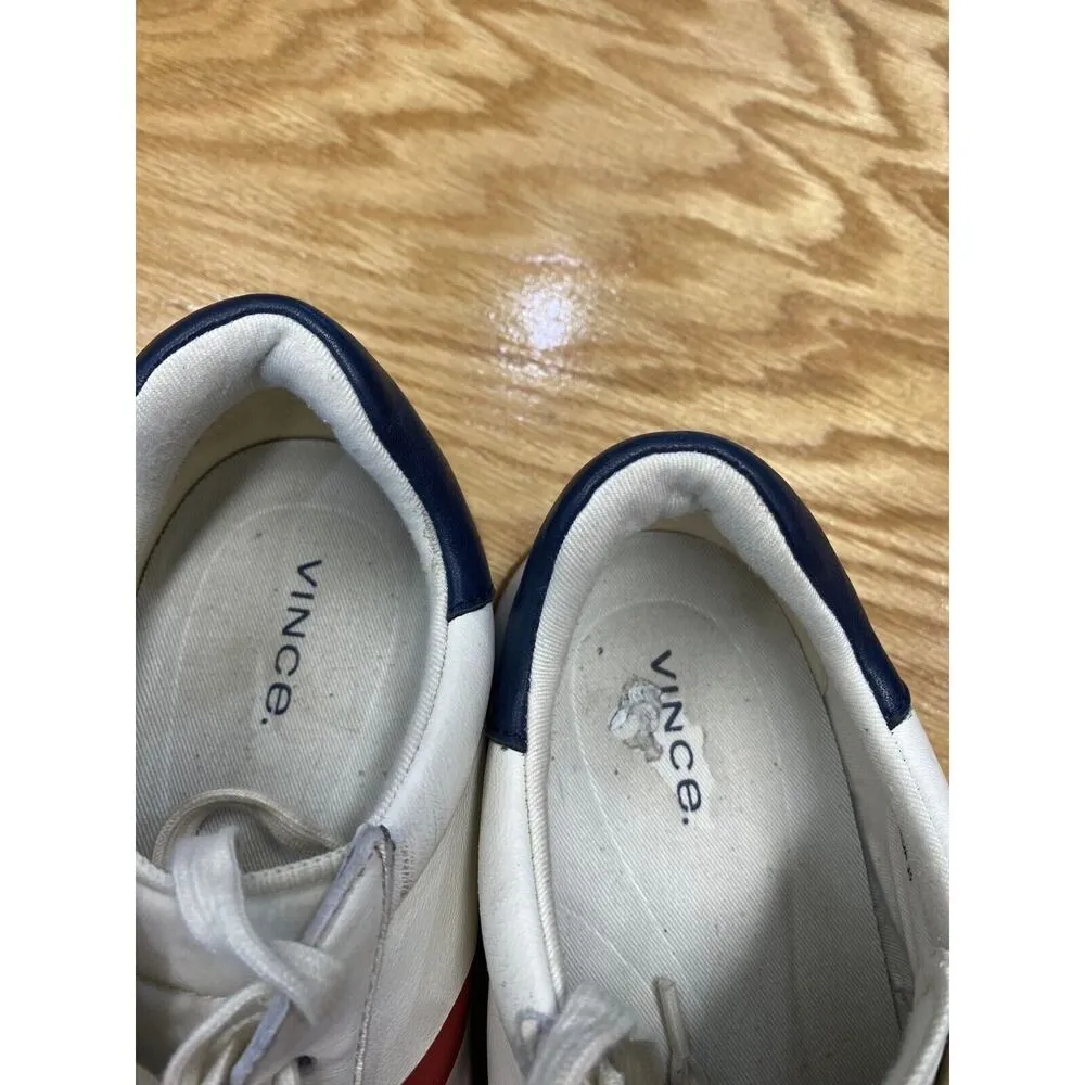 Vince Sneakers Women's White Leather Lace-Up Low Top 8.5 Comfort Shoes S51 - Image 4