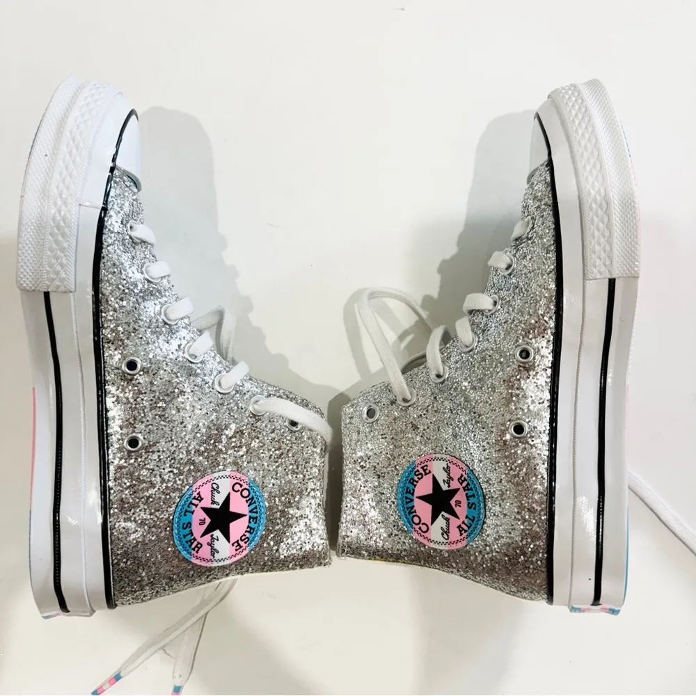 Converse Chuck 70 Pride Glitter High Top Sneaker NWOB - Image 6