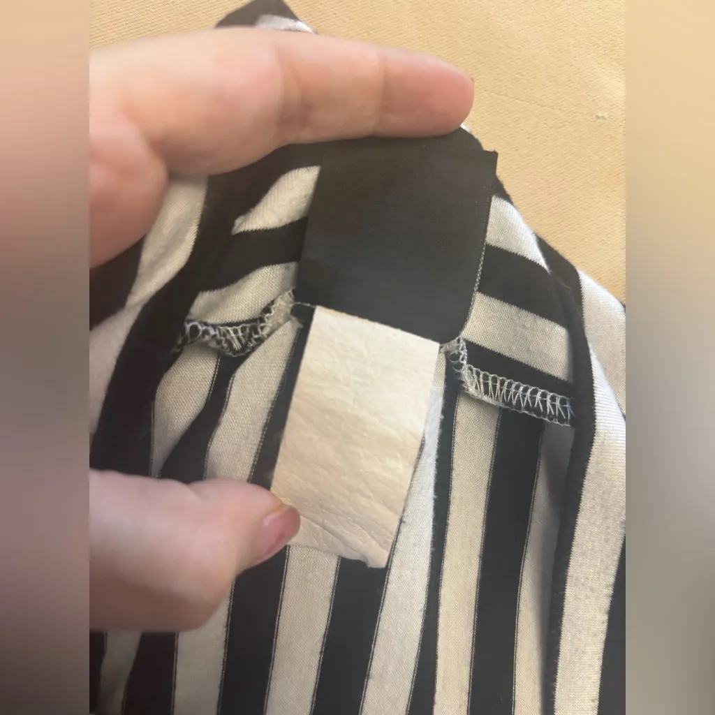 Bobeau Midi Skirt Womens Striped High Low Skirt Pull On Black White Sz 1X? READ - Image 4