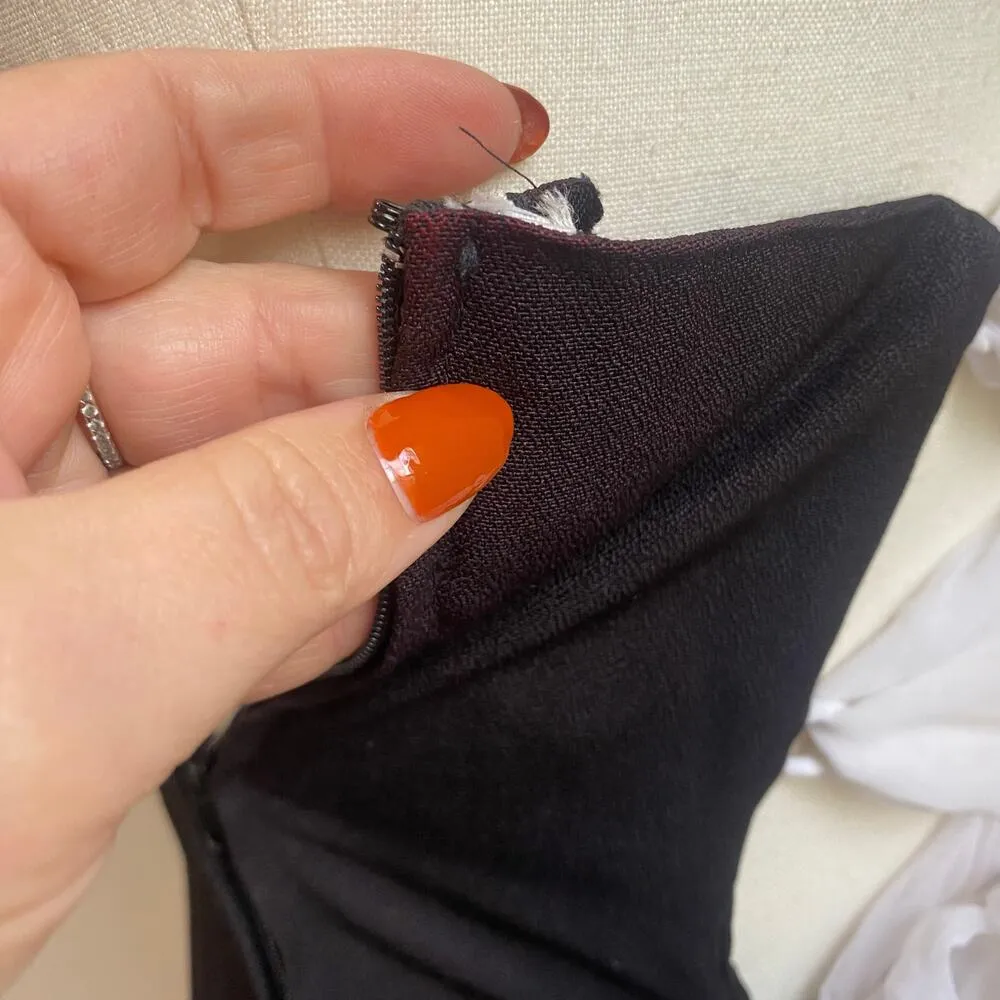 Vintage Y2K Niki Originals Black & White Halter Formal Maxi Gown Sz 6 - Image 10