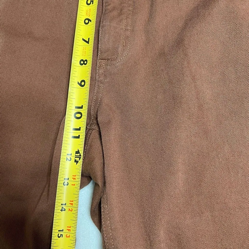 Quince Organic Stretch Cotton Twill Straight Leg Cropped Pants 8 Rust Women - Image 9