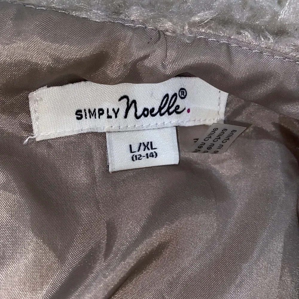 Simply Noelle tan teddy bear cardigan vest size large/XLarge - Image 4