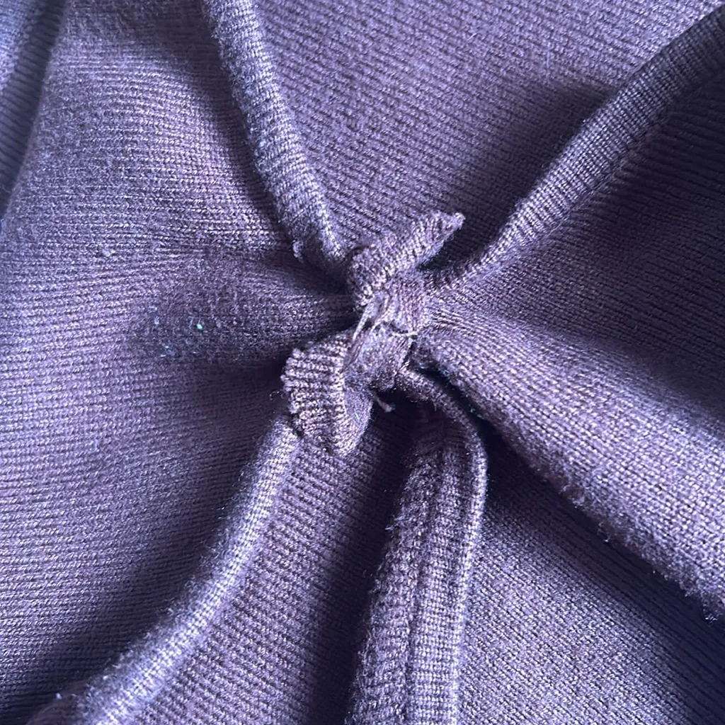 Margaux Brown Knit Peppermayo Cutout Dress - Image 4