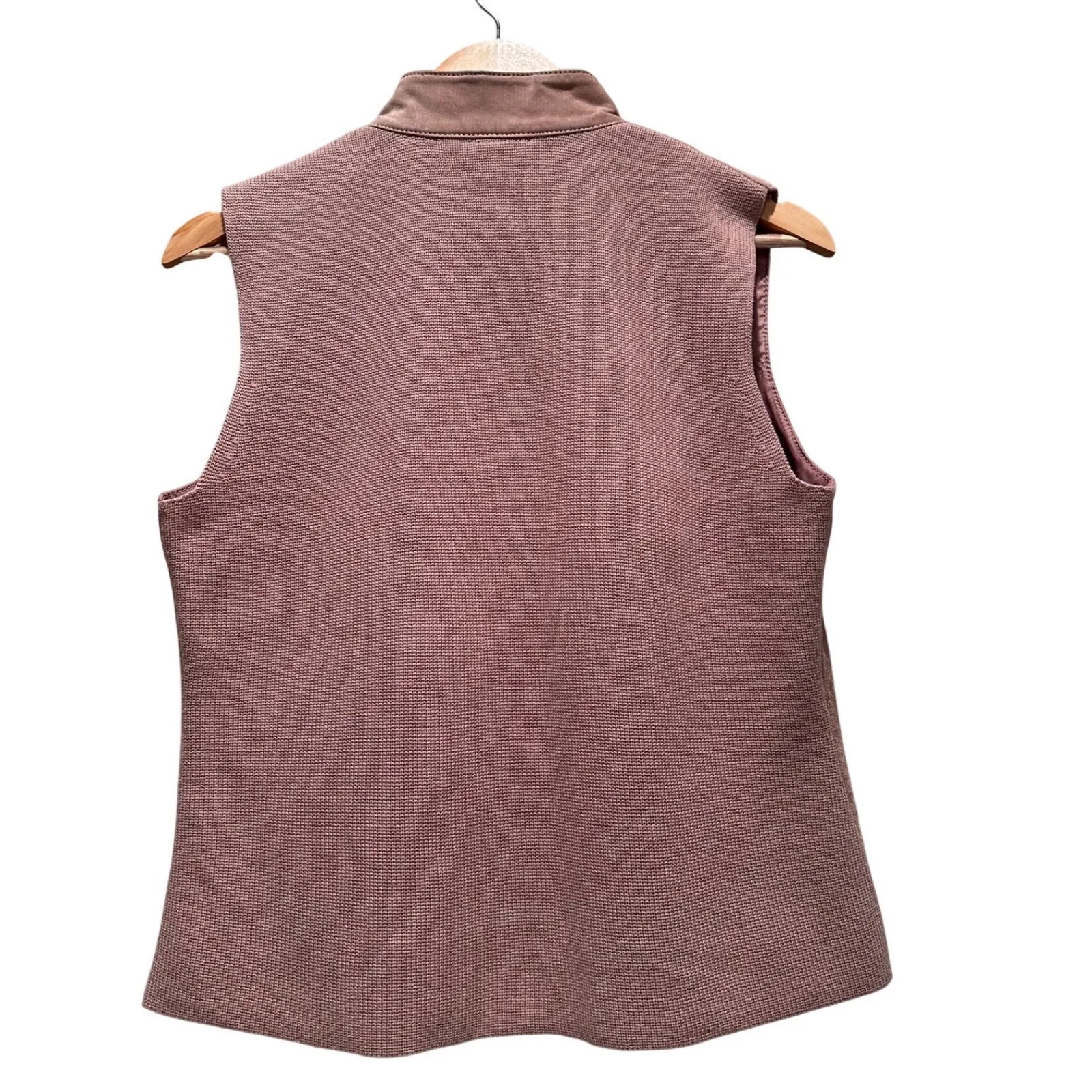 JH Collectibles Beaded Suede Leather Zip Up Vest Size Large Petite Western Brown - Image 2