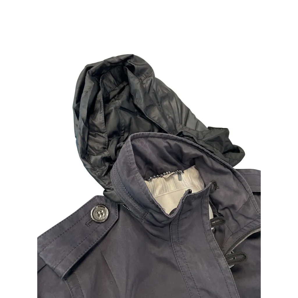 Coach Womans Black Hooded Rain Trench Jacket Coat size XS SKU 9265 - Image 7