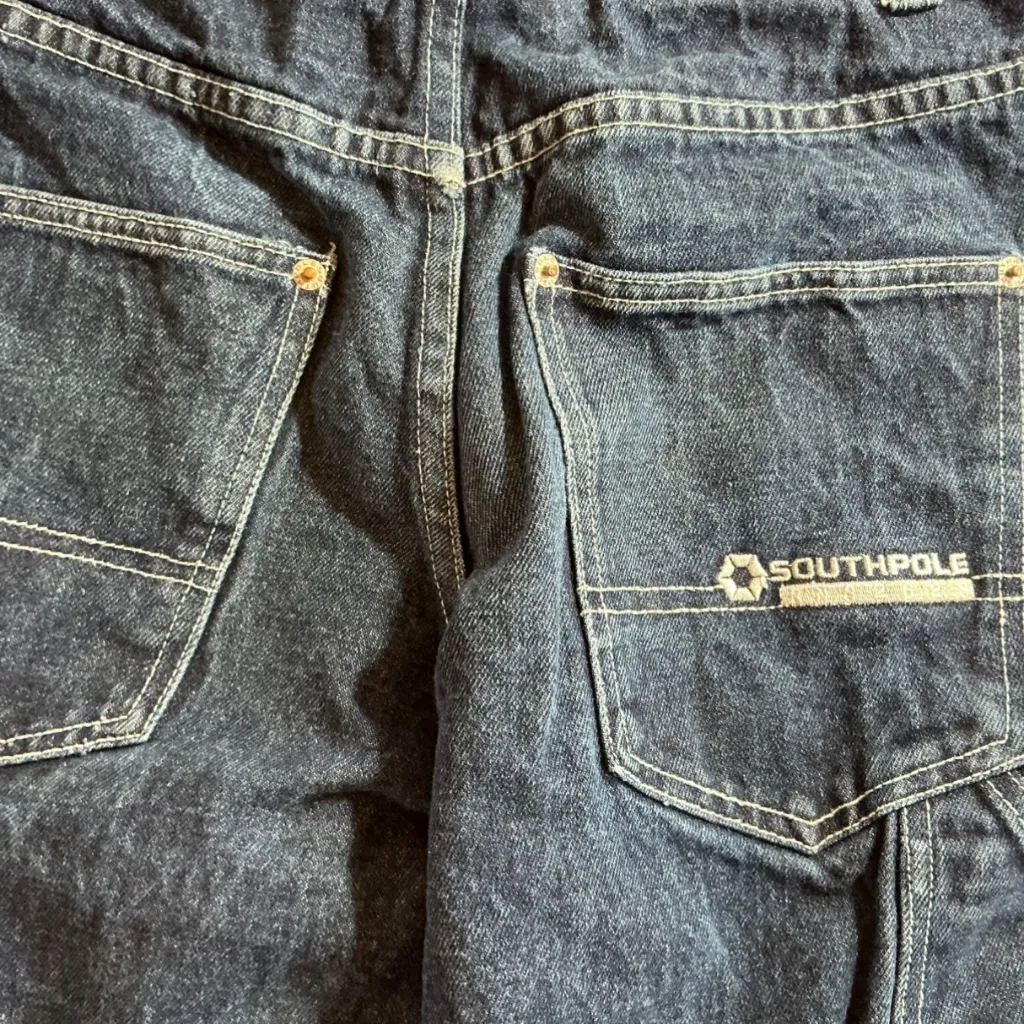 Southpole Womens 10 Carpenter Capri Jeans Y2K Streetwear Workwear Denim - Image 10