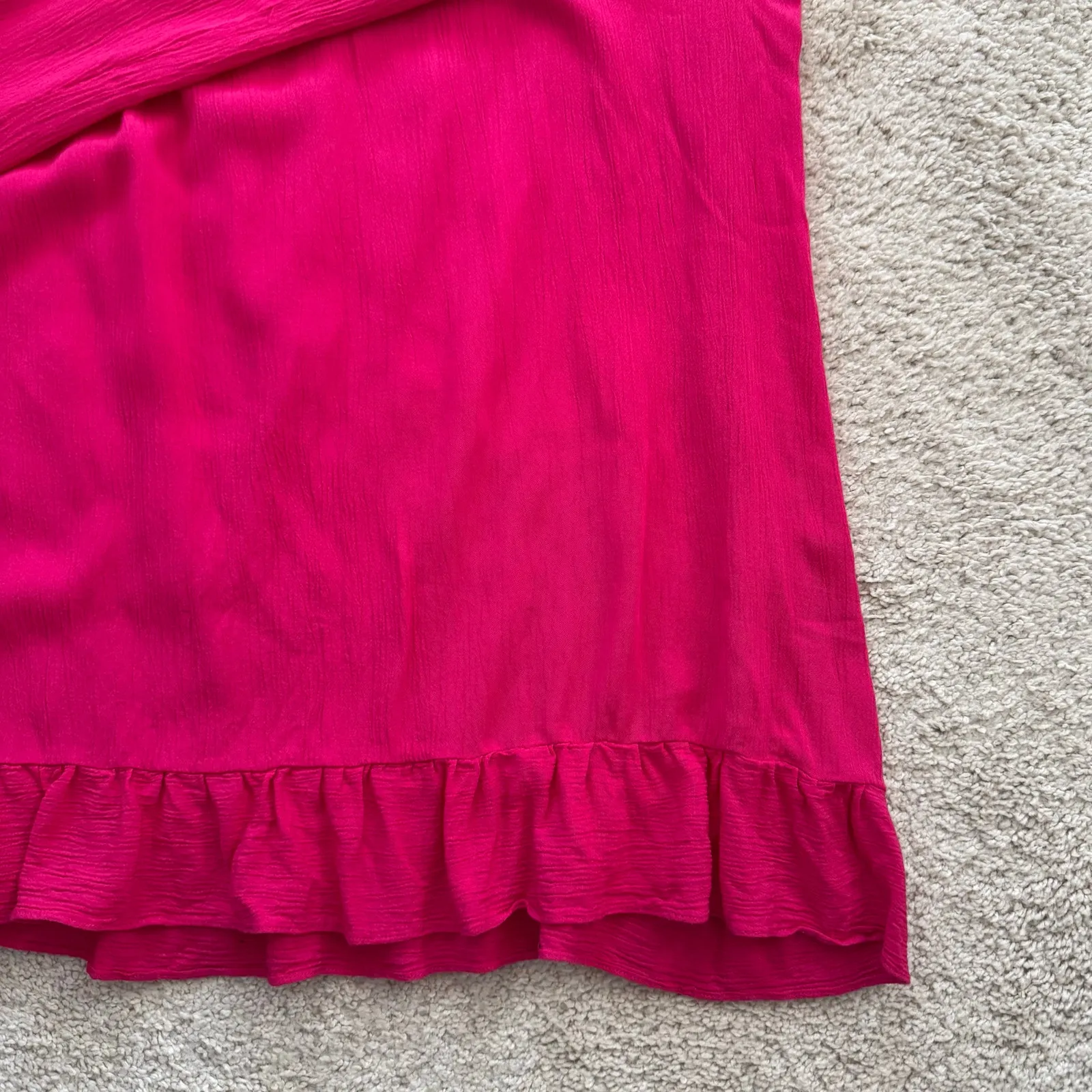 VTG Juicy Couture Beach Royalty Smocked Maxi Pink Small FLAWED ELASTIC N… - Image 8