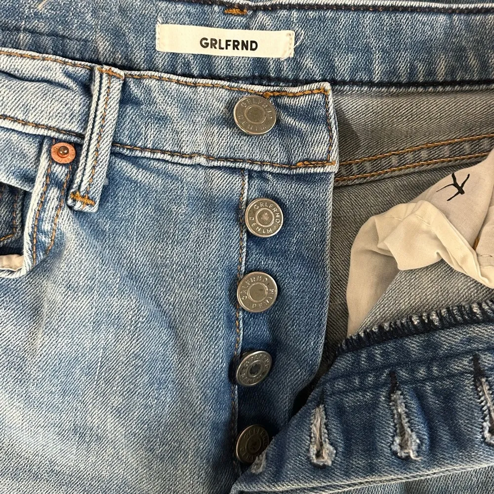 GRLFRND Karolina High Rise Slim Skinny Jean On The Run Size 24 - Image 9