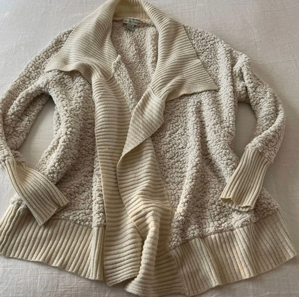 Oversized Cardigan Tan - Image 4