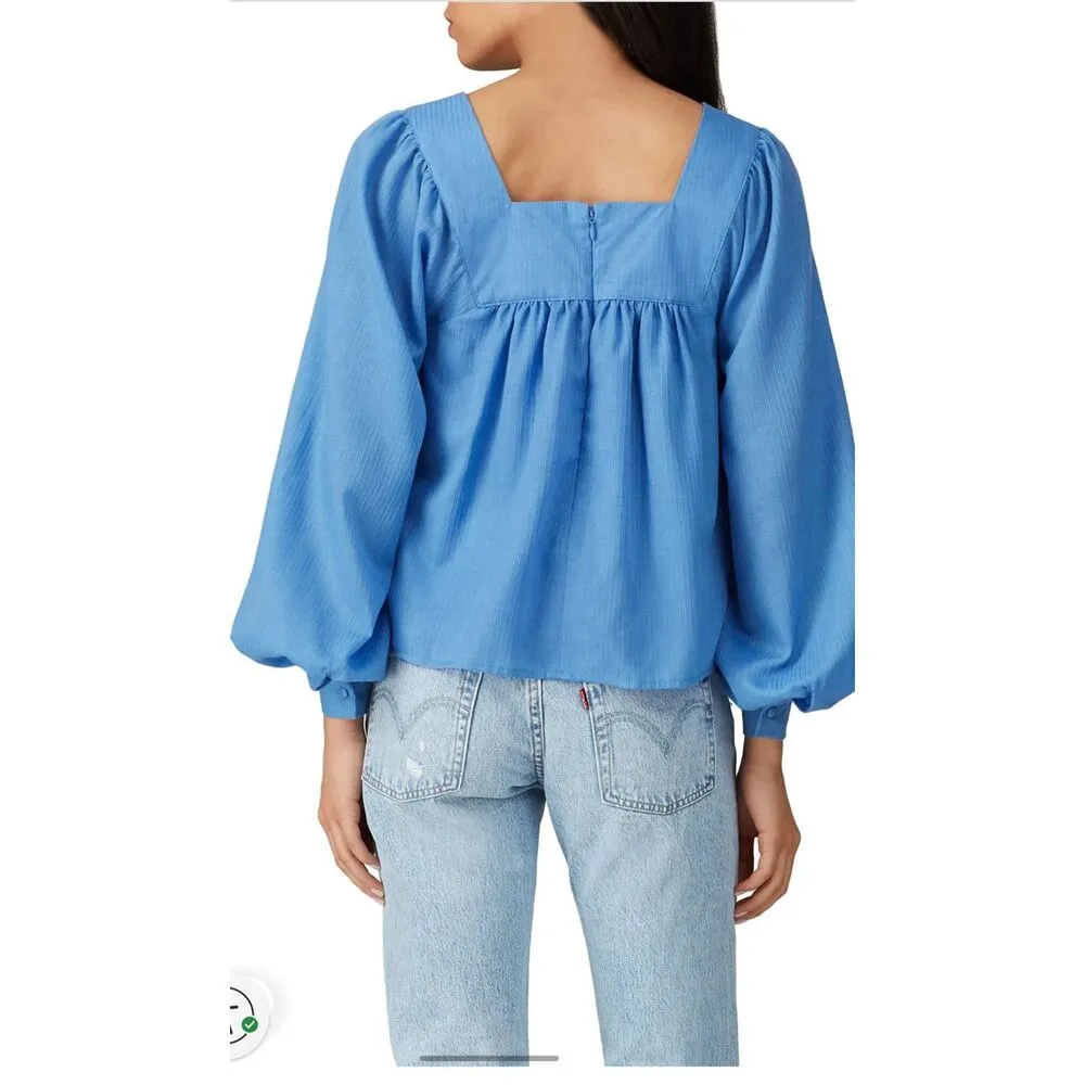 Sweet Baby Jamie Baby Blue Blouse Rent the Runway Preloved XS $136 - Image 2