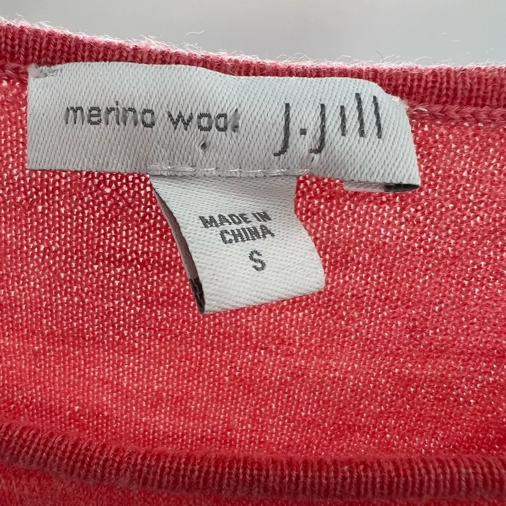 J Jill Merino Wool Tunic Sweater S 3/4 button sleeve office Capsule Minimalist - Image 5